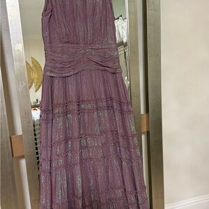 Shimmering Purple Sleeveless Maxi Dress